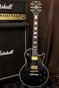 1992 made Orville by Gibson LesPaul Custom Black Gibson PU Made in Japan