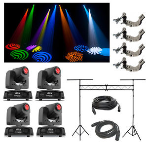 (4) Chauvet DJ Intimidator Spot 155 Moving Head Light w/ Truss Clamps & Cables