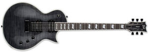ESP LTD EC-1000ET STBLK Eclipse Electric Guitar Evertune Bridge See Thru Black