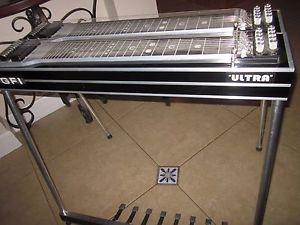 GFI Ultra Keyless D10 Pedal Steel Guitar w/ Case EX. COND!