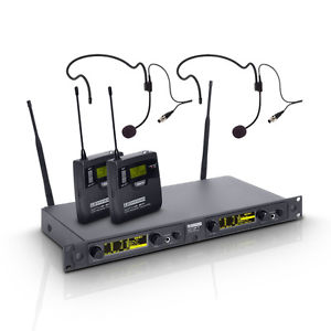 LD Systems WIN 42 Serie - Funkmikrofon System mit 2 x Belt Pack und 2 x Headset