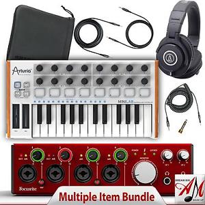 Focusrite Clarett 4PRE with FREE Arturia MINILAB & M40X Headphones - NEW BUNDLE