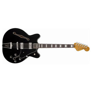 Fender Modern Player Coronado Semi-Hollowbody Guitar Rosewood Black DEMO