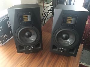 Adam A5x Monitors - Pair + Adam A5x desktop angled stands