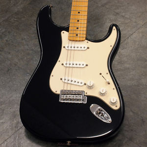 Free Shipping Used Fender Standard Stratocaster BLK Electric Guitar