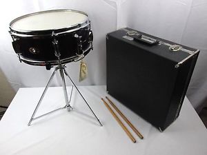 VINTAGE SLINGERLAND 1960s SNARE DRUM PURPLE BLUE SPARKLE w/ Case Stand EXCELLENT