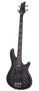 Schecter Hellraiser Extreme-4 4-String Bass Guitar, See-Thru Black Satin