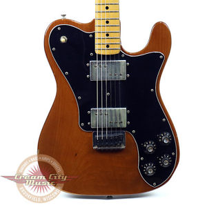 VINTAGE 1974 FENDER TELECASTER TELE DELUXE ELECTRIC GUITAR WALNUT FINISH