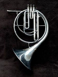 GREAT VINTAGE"JEROME THIBOUVILLE LAMY" PARIS FRENCH HORN + 2 CROOKS F & Eb