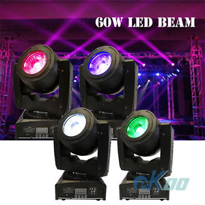 NEW 4 Units 60W LED Beam Moving Head DMX Stage Light DJ Club Party American