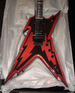 Dean Signature Series Dime Razorbolt Electric Guitar Black/Red Hardshell Case