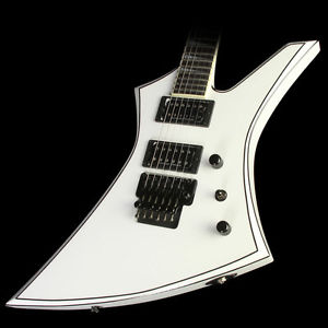 Jackson USA Select KE2 Kelly Electric Guitar Snow White with Black Pinstripes