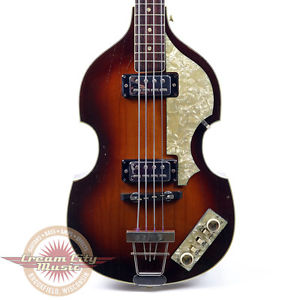 VINTAGE 1966 HOFNER 500/1 ELECTRIC VIOLIN BEATLE BASS GUITAR SUNBURST
