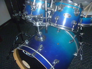6 Pcs Dw pacific LX series drum set blue fade