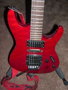 IBANEZ SABRE GUITAR RED W610290 WITH ROAD RUNNER HARD CASE