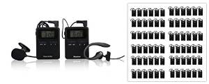 Free shipping wireless tour guide system for Church and Guiding and Audio conference (4 transmitters + 100 receivers)