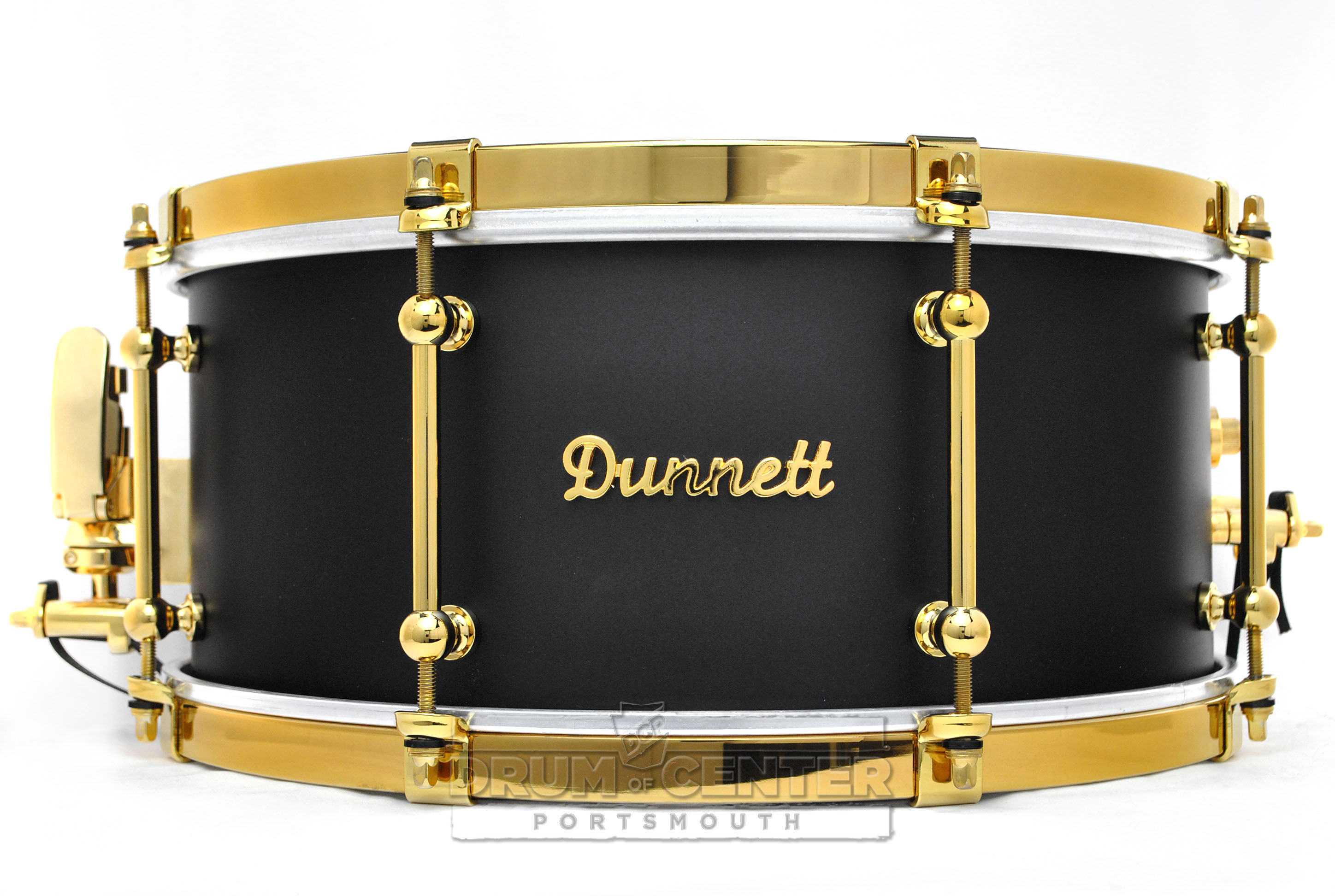 Dunnett Classic Tourbillon Snare Drum 14x6.5 Matte Black w/ Cold Rolled Hoops