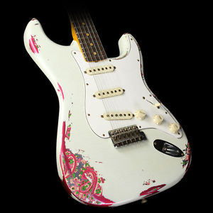 Fender Custom '60s Stratocaster Heavy Relic Electric Guitar White over Paisley