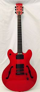 Custom Built 335 Style, Solid Maple Top, Mahogany Body, Gibson Red - Made in USA