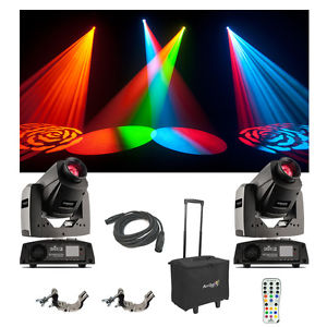 (2) Chauvet DJ Intimidator Spot 255 IRC Moving Head Light Remote Bag Cables New