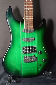 YAMAHA RGX-TT-D6 Electric Guitar Used Green Free Shipping Japan w/Soft Case