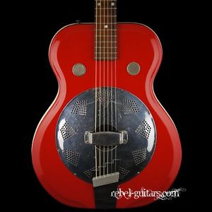 60s Vintage Supro Folkstar Resonator Guitar in Red Res-O-Glas