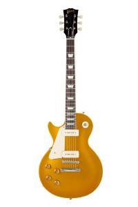 Gibson Custom Shop LPR63LHVOAGNH1 1956 Les Paul Goldtop VOS-2013 Left Handed Electric Guitar, Antique Gold