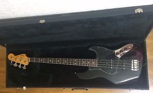 1982 Fender Japan Vintage JV JB62 Jazz Bass ALL BLACK! rare w/hard case
