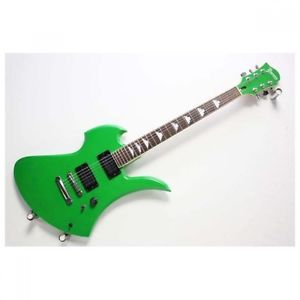 Burny MG-85X Hide Model Vivid Green Used Electric Guitar Deal w/ Soft Case Japan