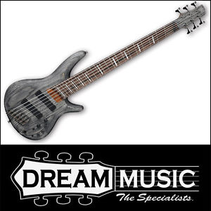 Ibanez SRFF806 Fanned Fret Electric 6 String Bass Black Stained Finish RRP$2099