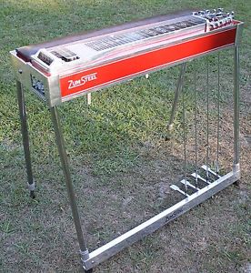 Zum Pedal Steel Guitar SD10, Red Mica finish, w/HSC, 4/5, ZumSteel