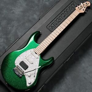 Free Shipping MUSIC MAN Silhouette Special Emerald Green Sparkle / Maple Guitar