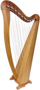 Glenluce Maberry 34 String HARP, 4 Octaves, C2 to A6. 34 Semi tone levers.