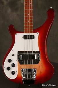 RARE 1989 Rickenbacker 4001 V63 SPC LEFT-HANDED Bass FIREGLO!!!