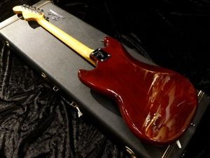 Fender Mustang 1981 Brown w/hard case Free shipping Guiter Bass From JAPAN #I8