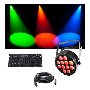 Chauvet DJ Lighting SlimPACK Q12 USB (4) LED Par Lights Bag RGBW4C IR & Cable