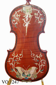 Antoni Butterfy Inlay Handmade,Solid Flamed Maple Violin 4/4 Advanced Level 1247