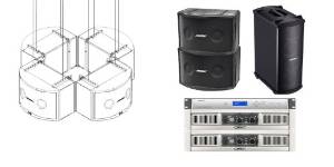 Bose Pro Audio Gym Sound System Panaray 802 Speakers, MB4 Subs, Panaray Digital Controller