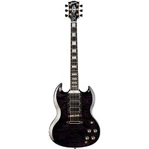 Gibson Custom 2014 SG Custom Figured Top 3-Pickup Electric Guitar Transparent Black