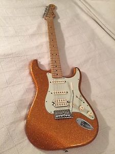 Rare 2009 Fender Stratocaster Orange Sparkle Guitar MIM Near Mint!!