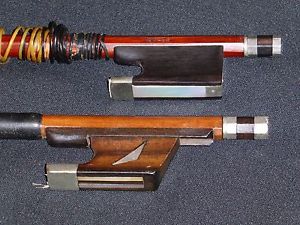 Two Interesting Bows, Stamped Suess Violin Bow & Unique Cello Bow