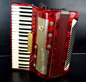 TOP FULL SIZE RARE ACCORDION MARINUCCI 120bass+NEW SHOULDER STRAPS~Made in Italy
