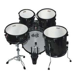 E-Drum ddt E Akoustik Drum Set schwarz mit Zohnenerkennung bei Roland Modulen