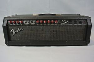 1987-92 Fender Dual Showman Red Knobs Blackface Amplifier Head - Tested!