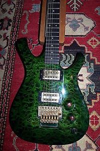 SUPER RARE PRO QUALITY HAND CRAFTED QUILTED MAPLE FRUDUA FLOYD ROSE GUITAR
