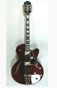 Epiphone Joe Pass Emperor II Pro Wine Red w/soft case F/S Guiter Bass #Q116