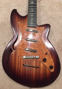 Nikita Outlaw hollow body guitar Ribbon Stripe Mahogany Hand Built in the USA