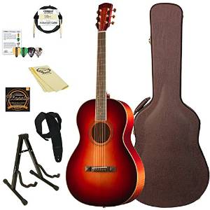 Bedell Guitars Wildfire WF-P-AD/MP-KIT-2 Parlor Acoustic-Electric Guitar, Fire Burst Kit 2