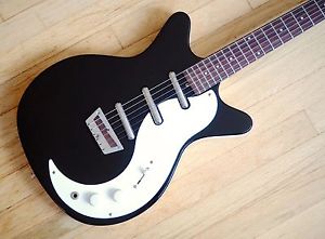 1990s Jerry Jones Shorthorn 3 Pickup DC3 Electric Guitar Black USA w/ohsc