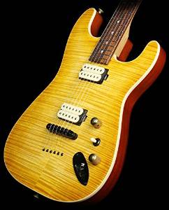 Charvel Custom San Dimas Flat Top Flame Maple Top Electric Guitar Lemon Drop